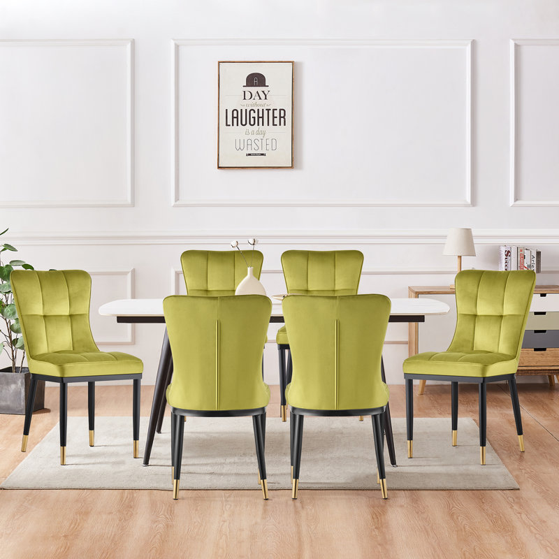 Mercer41 Guitierrez Velvet Upholstered Parsons Chair & Reviews Wayfair